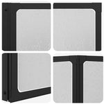 Shower Bath Screen Wall 141 x 132 cm 3 Panels Foldable 140785