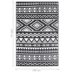 Outdoor Rug ARAKIL Black 190x290 cm PP 316980