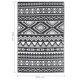 Outdoor Rug ARAKIL Black 190x290 cm PP 316980