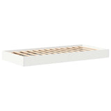 Bookcase Bed with Headboard White 90 x 200 cm Engineered wood 3335709