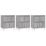 Sideboards 3 pcs Grey Sonoma Engineered Wood 3190203