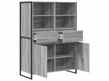Sideboard 2 pcs Grey Sonoma 81 x 36 x 150.5 cm Engineered Wood 3403037