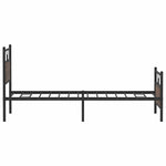 Bed Frame without Mattress Brown Oak 100x200 cm Engineered Wood 4106854