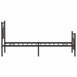Bed Frame without Mattress Brown Oak 100x200 cm Engineered Wood 4106854