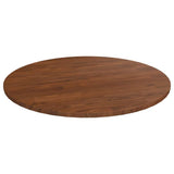 Round Table Top Dark Brown 60x1.5 cm Treated Solid Wood Oak 342968