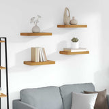 Wall Shelf 4 pcs Brown 40 x 23.5 x 4 cm Engineered Wood 42019943