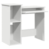 Desk with Shelves White 84x40x78 cm Engineered Wood 860445