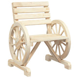 Garden Chair Set of 2 Natural wood finish Solid fir wood Standard 365101
