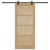 Sliding Door ORKDAL Brown 93 x 211 cm Solid Pine Wood 3333656
