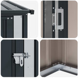Garden Sheds Anthracite 103 x 74 x 200 cm Metal 42011293