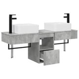 Bathroom Furniture Set 3 pcs Concrete Grey Engineered Wood 3405600