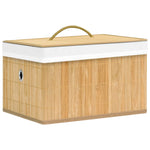 ZNTS Bamboo Storage Boxes 4 pcs 320765