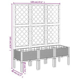 ZNTS Garden Planter with Trellis Blue Grey 120x40x142 cm PP 367926