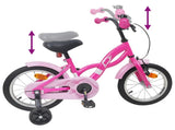 Kids Bike 14 Inches for 3-5 Years Old Dark Pink 42009668