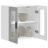 Kitchen Wall Cabinet with Glass Door Porto Concrete Grey 854151
