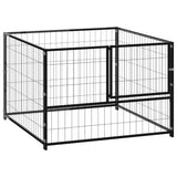 Dog Kennel Black 100x100x70 cm Steel 150789