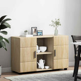 Sideboard with Shelf FLORIN Sonoma Oak 88.5 x 30.5 x 55.5 cm 880293