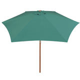 Garden Parasol 270x270 cm Wooden Pole Green 42961