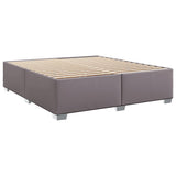 Box Spring Bed with Mattress Grey 180x200 cm Faux Leather 3286134