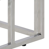 Console Table Silver Stainless Steel and Tempered Glass 350003