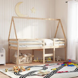 High Sleeper Bed without Mattress 90x190 cm Single Solid Wood Pine 3282098