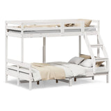 Bunk Bed without Mattress 80x200/120x200 cm White Solid Wood 3207178