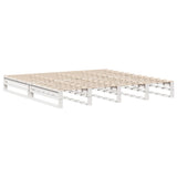Bookcase Bed without Mattress White 180x200 cm Super King Solid Wood 3323930