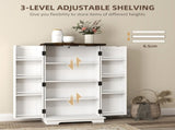 Multi-Storage Farmhouse Style Cabinet - White T3398P342969