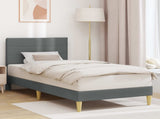 Bed Frame with Headboard Dark Grey 90 x 190 cm Fabric 42027613