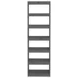 Book Cabinet/Room Divider Grey 60x30x199.5 cm Solid Wood Pine 808180
