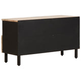 TV Cabinet White Wash Finish 80 x 33 x 46 cm Solid Mango Wood 4017881