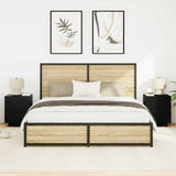 Bedside Cabinet 2 pcs Black Oak 45 x 40 x 55 cm Engineered Wood 863062