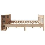 ZNTS Bookcase Bed without Mattress 180x200 cm Super King Solid Wood Pine 3323173