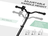 Electric Scooter, 120W Motor E-Scooter, Adjustable Height, Rear Brake for Ages 6 Years - Black T3398P349441
