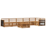 Outdoor Sofa Set 7 pcs Natural Solid Acacia Wood 3383442