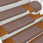 ZNTS Stair Mats 30 pcs 65x21x4 cm Brown 3365776