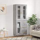 Highboard Grey Sonoma 69.5x34x180 cm Engineered Wood 3198583
