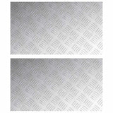 Stair Tread Rectangular 2 pcs Silver 70 x 40 cm Aluminium 4104329