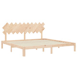 Bed Frame without Mattress 200x200 cm Solid Wood Pine 3193746