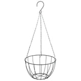 Hanging Basket Brackets with Planters 4 pcs Black Steel 3188013