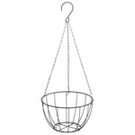 Hanging Basket Brackets with Planters 4 pcs Black Steel 3188013