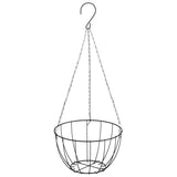 Hanging Basket Brackets with Planters 4 pcs Black Steel 3188013
