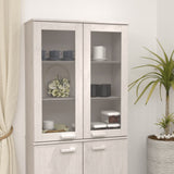 Top for Highboard HAMAR White 85x35x100 cm Solid Wood Pine 340505