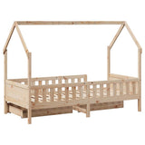 Kids Bed Frame with Drawers without Mattress 90x200 cm Solid Wood 3302032