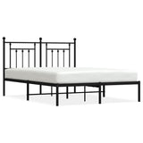 Bed Frame Black Steel 140x200 cm Bed Frame Rectangular 353538