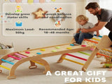 8-in-1 Toddler Climbing Frame, Indoor Play Triangle Set with Slide, Arch and Triangle Ladder, T3398P422166