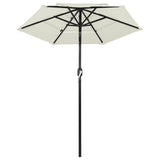 3-Tier Garden Parasol with Aluminium Pole Sand 2 m 313852
