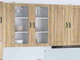 Wall Glass Cabinet PORTO Sonoma Oak 40 x 31 x 100 cm 885447