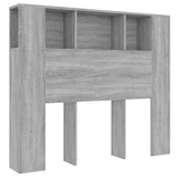 Headboard Cabinet Grey sonoma Engineered wood 120 cm 817268