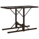 3 Piece Bistro Set with Cushions Brown Poly Rattan 365065